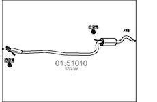 Střední tlumič výfuku MTS 01.51010
