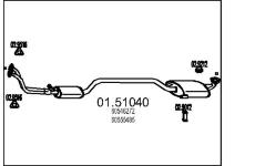 Střední tlumič výfuku MTS 01.51040
