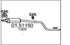 Střední tlumič výfuku MTS 01.51150
