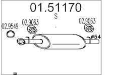 Střední tlumič výfuku MTS 01.51170