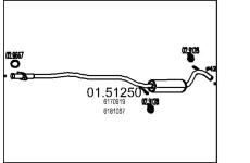 Stredni tlumic vyfuku MTS 01.51250