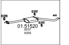 Střední tlumič výfuku MTS 01.51520