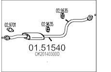Střední tlumič výfuku MTS 01.51540