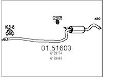 Střední tlumič výfuku MTS 01.51600