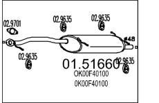 Střední tlumič výfuku MTS 01.51660