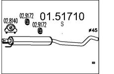 Střední tlumič výfuku MTS 01.51710
