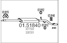 Střední tlumič výfuku MTS 01.51840