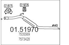 Střední tlumič výfuku MTS 01.51970