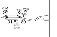 Stredni tlumic vyfuku MTS 01.52180