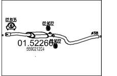 Střední tlumič výfuku MTS 01.52260