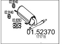 Střední tlumič výfuku MTS 01.52370