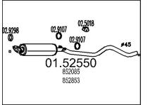 Střední tlumič výfuku MTS 01.52550