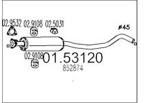 Střední tlumič výfuku MTS 01.53120