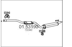 Střední tlumič výfuku MTS 01.53190