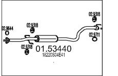 Střední tlumič výfuku MTS 01.53440