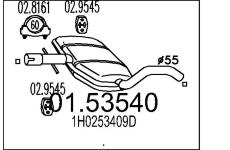 Střední tlumič výfuku MTS 01.53540