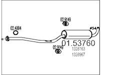 Střední tlumič výfuku MTS 01.53760