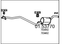 Střední tlumič výfuku MTS 01.53770