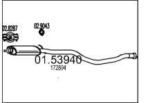 Střední tlumič výfuku MTS 01.53940