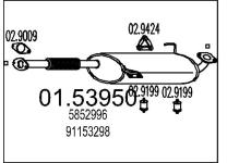 Střední tlumič výfuku MTS 01.53950