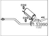 Střední tlumič výfuku MTS 01.53990