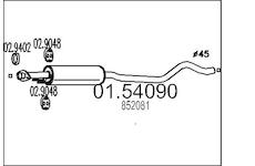 Střední tlumič výfuku MTS 01.54090