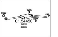 Střední tlumič výfuku MTS 01.54450