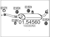Střední tlumič výfuku MTS 01.54560