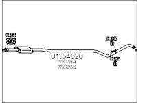 Střední tlumič výfuku MTS 01.54620