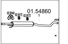 Střední tlumič výfuku MTS 01.54860