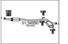 Stredni tlumic vyfuku MTS 01.54990