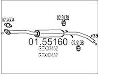 Střední tlumič výfuku MTS 01.55160