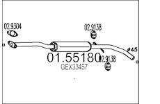 Střední tlumič výfuku MTS 01.55180
