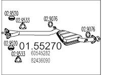 Střední tlumič výfuku MTS 01.55270