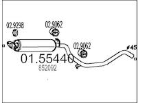 Střední tlumič výfuku MTS 01.55440