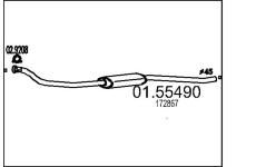 Stredni tlumic vyfuku MTS 01.55490
