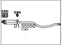 Střední tlumič výfuku MTS 01.55550