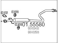 Střední tlumič výfuku MTS 01.55580