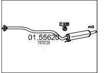 Střední tlumič výfuku MTS 01.55620