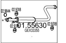 Střední tlumič výfuku MTS 01.55630