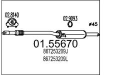 Stredni tlumic vyfuku MTS 01.55670