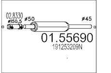 Predni tlumic vyfuku MTS 01.55690