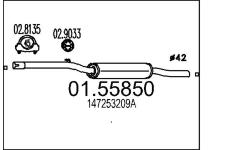 Stredni tlumic vyfuku MTS 01.55850