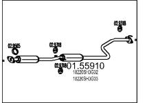 Střední tlumič výfuku MTS 01.55910