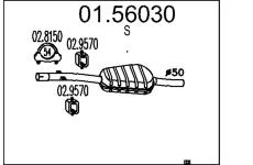 Střední tlumič výfuku MTS 01.56030
