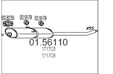 Střední tlumič výfuku MTS 01.56110