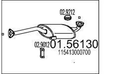 Stredni tlumic vyfuku MTS 01.56130