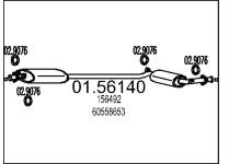 Střední tlumič výfuku MTS 01.56140