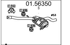 Střední tlumič výfuku MTS 01.56350