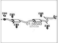 Střední tlumič výfuku MTS 01.56540